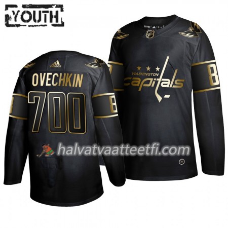 Lasten NHL Washington Capitals Pelipaita Alexander Ovechkin 700 Goals Adidas 2019-20 Musta Golden Edition Authentic 